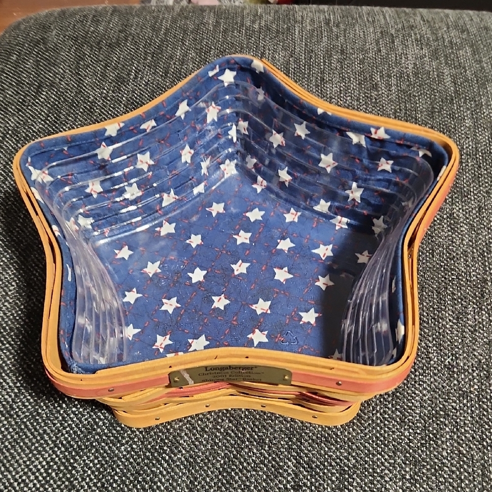 Longaberger Shining Star Basket with Red Accents